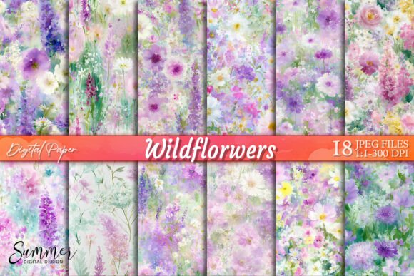 Download Pastel Purple Wildflowers Watercolor - Flow Collection