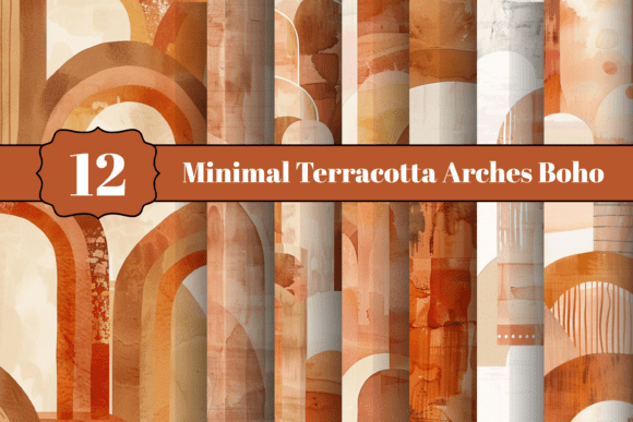 Download Minimal Terracotta Arches Boho Paper - Premium Resources