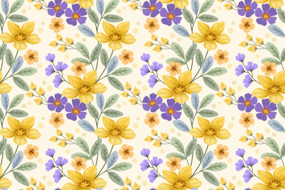 Download Colorful Flower Design Seamless Pattern. - Flow Collection