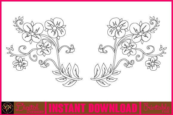 Download Floral Line Art Flower SVG Elements-28 - Flow Collection