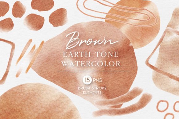 Download Brown Earth Tone Watercolor Brush Stroke - Premium Resources