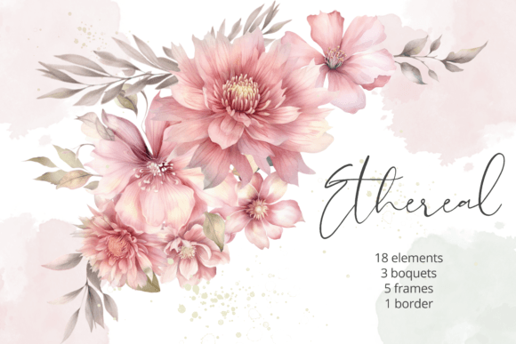 Download Watercolor Pink Flowers PNG Clipart - Flow Collection