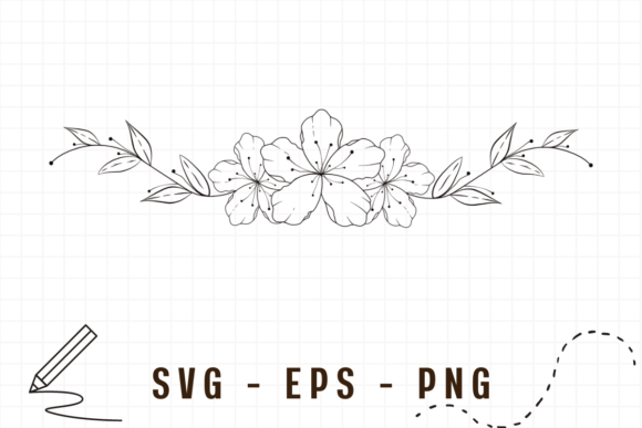 Download Floral Line Art Flower Frame - Flow Collection