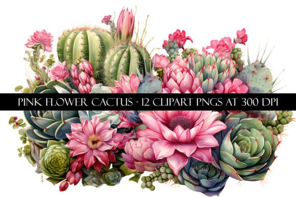 Download Pink Flower Cactus Clipart - Flow Collection