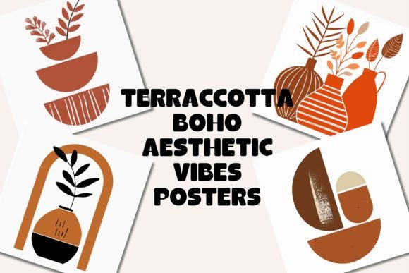 Download Terracotta Boho Aesthetic Posters - Premium Resources
