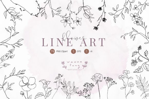 Download Line Art Botanical Flower Clipart, PNG - Flow Collection