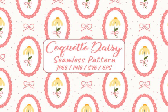 Download Vintage Coquette Daisy Flower Pattern - Flow Collection