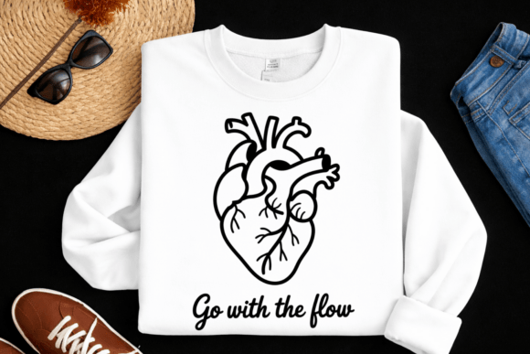 Download Go with the Flow Heart PNG Anatomy Heart - Premium Resources