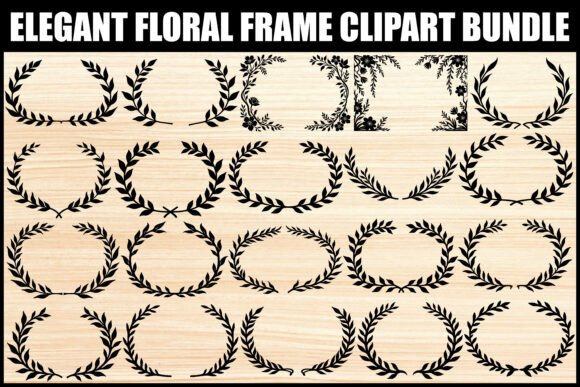 Download Elegant Floral Frame Clipart Bundle - Frame clipart Collection