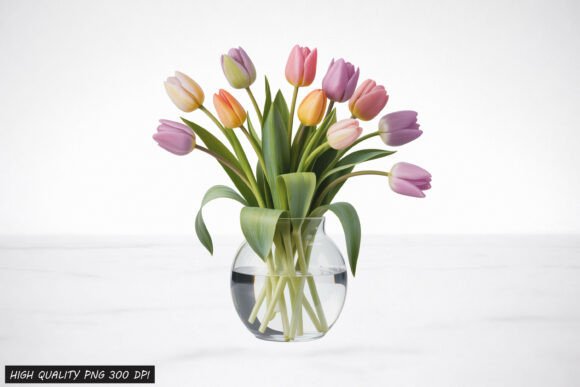 Download Tulip Flower Vase Clipart PNG Design - Flow Collection