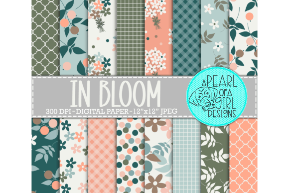 Download In Bloom Digital Paper, Flower Design - Flow Collection