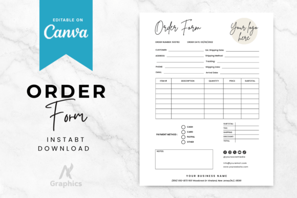 Download Editable Simple Order Form Template - Simple Collection