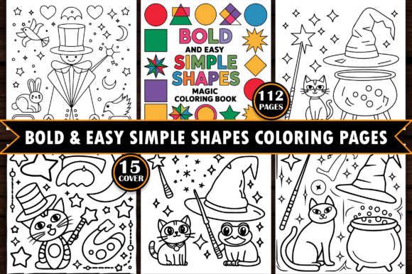 Download Bold Simple Shapes Magic Coloring Pages - Simple Collection