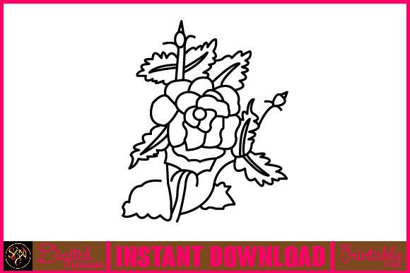 Download Floral Line Art Flower SVG Elements 80 - Flow Collection