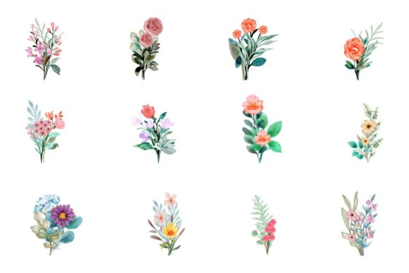 Download Watercolor Flower Elements - Flow Collection