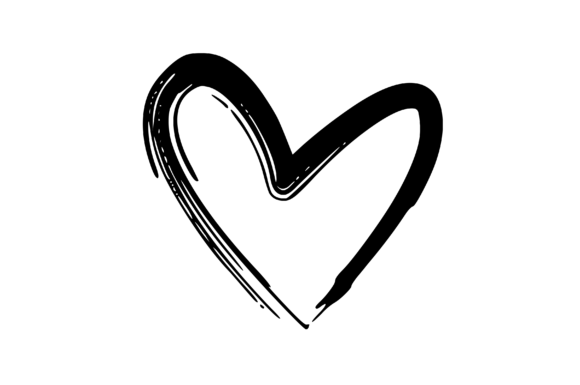 Download Rough Hand Drawn Hearts Graphic Element - Rough Collection