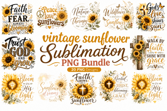 Download Christian Floral Sunflower PNG Bundle - Flow Collection