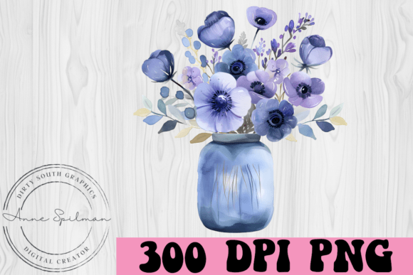 Download Purple Flowers in Vase Watercolor - Flow Collection