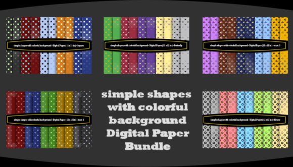 Download Simple Shapes with Colorful Background - Simple Collection