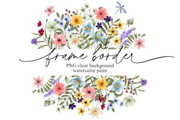 Download Flowers Frame Border Banner, Digital PNG - Flow Collection