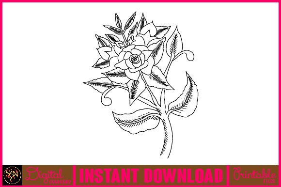 Download Floral Line Art Flower SVG Elements 105 - Flow Collection