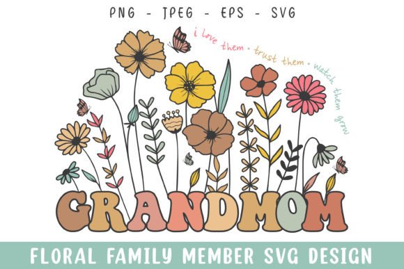 Download Floral Grandmom Vintage Flower Design - Flow Collection