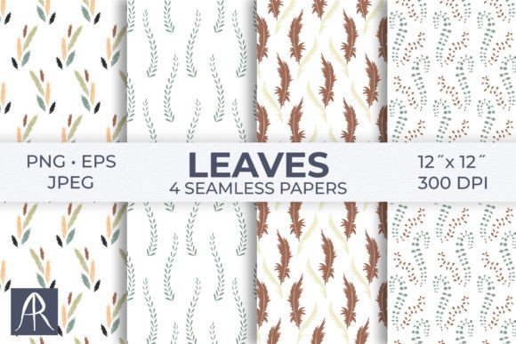Download Simple Leaves Digital Papers - Simple Collection